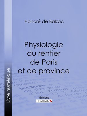 cover image of Physiologie du rentier de Paris et de province